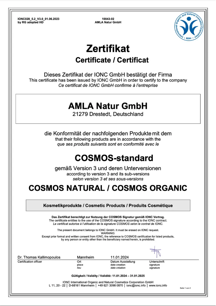 COSMOS-Zertifikat