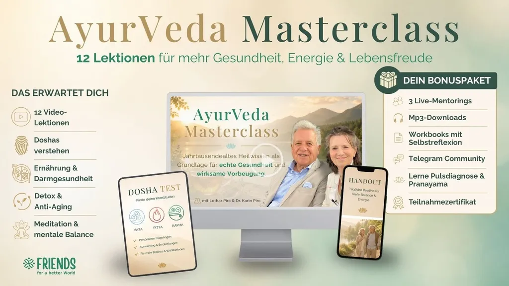 AyurVeda Masterclass: Übersicht der Lektionen und Begleitmaterial